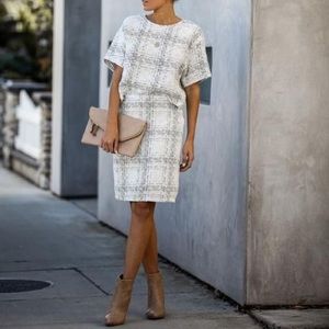 NWT Vici tweed plaid skirt